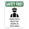 Signmission OSHA Sign, Hard Hats Must, 10in X 7in Rigid Plastic, 7" W, 10" H, Portrait, OS-SF-P-710-V-11149 OS-SF-P-710-V-11149 - alternate 1